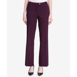 Calvin Klein Women's Petite Modern Fit Trousers Purple Size 14